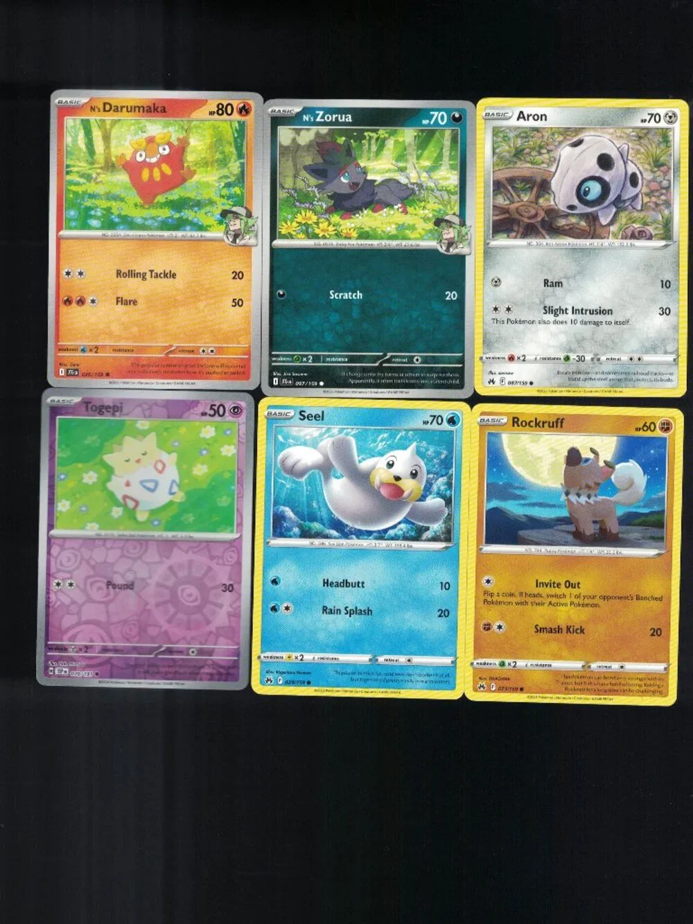 Pokemon 2026 Mix  Cards Lot Of 6
